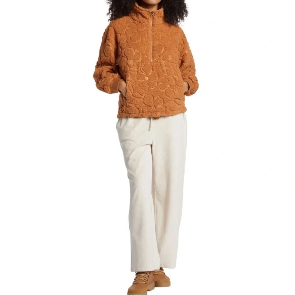 Pullover Textured Billabong Women's Tan Jacket NWT Time Off in Medium or XL - Picture 4 of 9